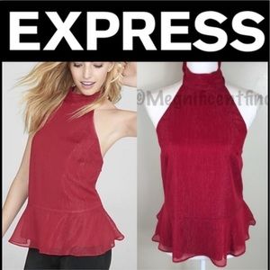 Express tie neck/open back shimmering halter - NWT
